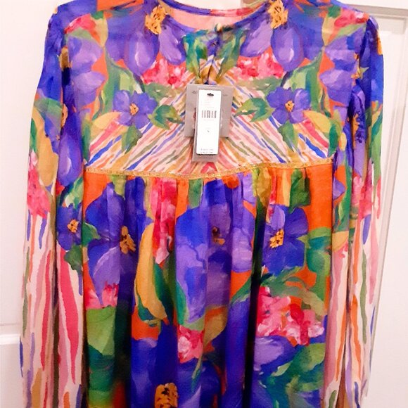 NWT Anthropologie Bl^nk Miranda Peasant Blouse - Picture 4 of 6